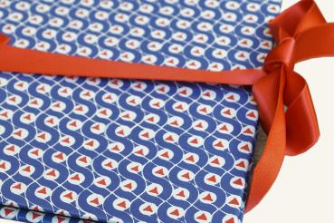 Blau rotes Leporello "Gustl"
